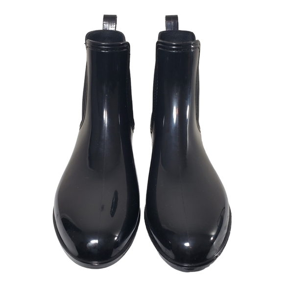 INC International Concepts Raelyn Black Pull On Ankle Rain Boots Sz 11M - Picture 5 of 11